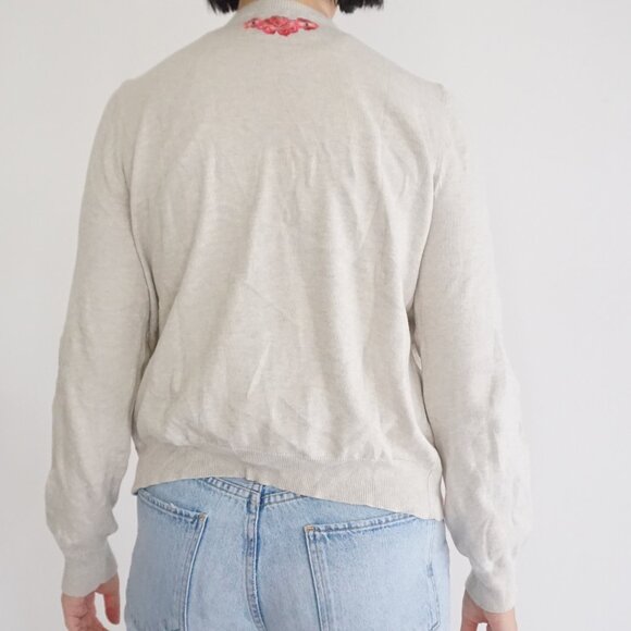 Sundance 100% Cotton Embroidered Floral Button Cardigan Boho Cottagecore S - Picture 2 of 10